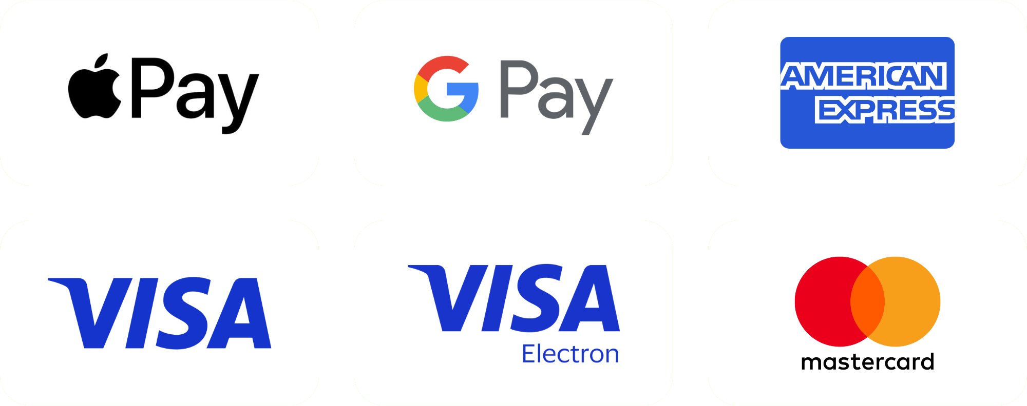 Accepted payment methods